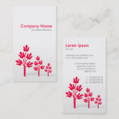 Drei Krimsonbaume (vertikal) Visitenkarte (Vorne/Hinten)