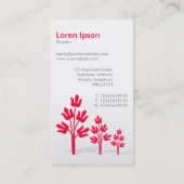 Drei Krimsonbaume (vertikal) Visitenkarte (Rückseite)