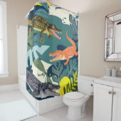 Drei Krokodile Duschvorhang (Beispiel)