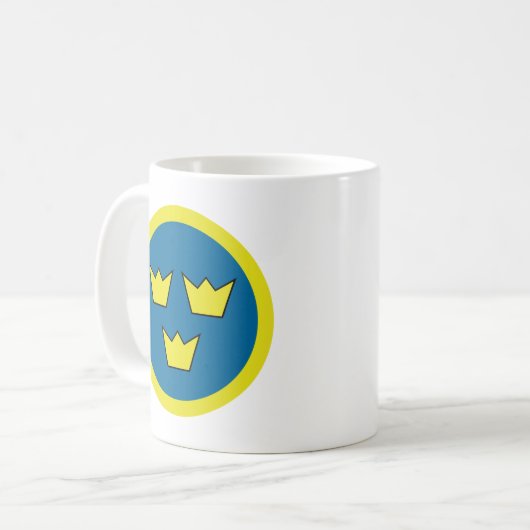 Drei Kronen-Schwede-Insignien Kaffeetasse (Vorderseite Links)