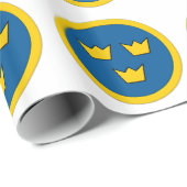 Drei Kronen Schweden Geschenkpapier (Rolleneckpunkt)