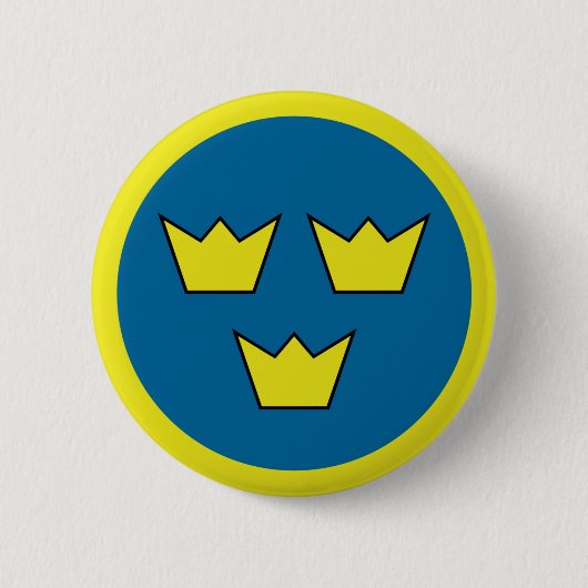 Drei Kronen Schwedische Insignien Button (Vorderseite)