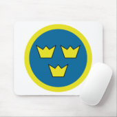 Drei Kronen Schwedische Insignien Mousepad (Mit Mouse)