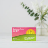 Drei Kruzifixe auf Hügel gegen schönen Visitenkarte (Stehend Vorderseite)