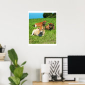 Drei Kühe aus Jersey Poster (Heimbüro)