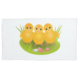 Drei Küken mit Muschel Kissenbezug