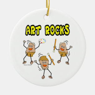Drei Kunstrocks Keramik Ornament