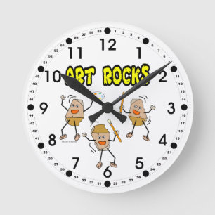 Drei Kunstrocks Runde Wanduhr