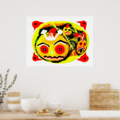 Drei Kürbis beängstigende Kunst Poster (Küche)