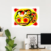 Drei Kürbis beängstigende Kunst Poster (Heimbüro)