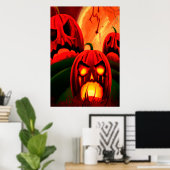 Drei Kürbisbrüder | AI Art Poster (Heimbüro)