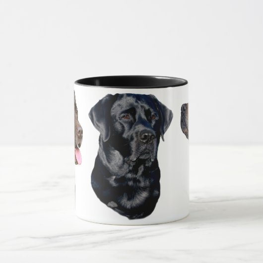 Drei Labrador-Retriever-Tasse Tasse (Zentrum)