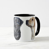 Drei Labrador-Retriever-Tasse Tasse (VorderseiteRechts)