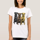 Drei Labrador Retrievers! T-Shirt (Vorderseite)