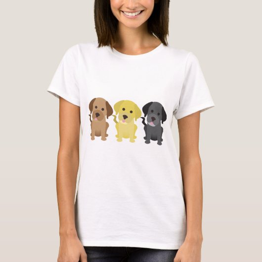 Drei Labrador Retrievers T-Shirt (Vorderseite)