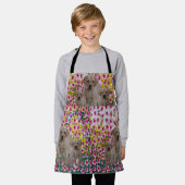 Drei Labrador Welpen Ölfarbe, Kinder Schürze (Getragen)