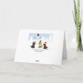Drei Labradoren und Snowman Weihnachten (Rückseite)