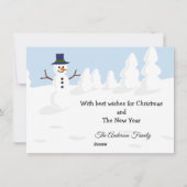 Drei Labradoren und Snowman Weihnachten (Rückseite)