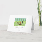 Drei Labradors mit Frühlingsblumen Karte (Rückseite)