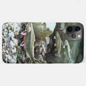 Drei Lachsfische schwimmen unter Wasser Case-Mate iPhone Hülle (Rückseite (Horizontal))