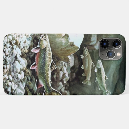 Drei Lachsfische schwimmen unter Wasser Case-Mate iPhone Hülle (Rückseite (Horizontal))