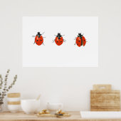 Drei Ladybirds 2013 Poster (Küche)