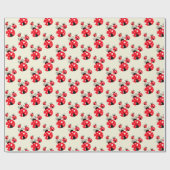 Drei Ladybugs Design Wrapping Paper Roll Geschenkpapier (Flach)