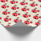 Drei Ladybugs Design Wrapping Paper Roll Geschenkpapier (Ecke)