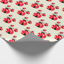 Drei Ladybugs Design Wrapping Paper Roll
