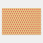 Drei Ladybugs Design Wrapping Paper Sheets Geschenkpapier Set (Vorderseite 3)
