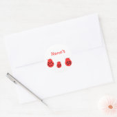 Drei Ladybugs - individuell anpassbare Sticker (Umschlag)