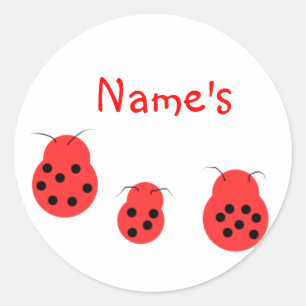 Drei Ladybugs - individuell anpassbare Sticker