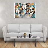Drei Ladys Modern Art Poster
