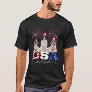 Drei Landsseers in den USA tragen die amerikanisch T-Shirt