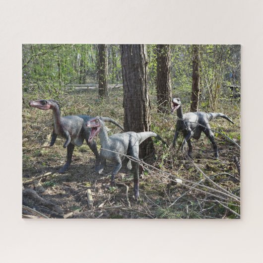 Drei laufende Dinosaurier-Puzzle Puzzle (Horizontal)