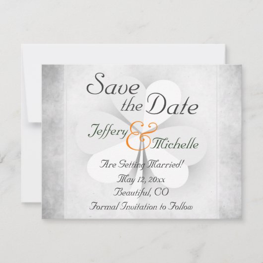 Drei Leaf Clover Irish Wedding Save The Date (Vorderseite)