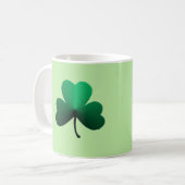 Drei leaf grüne Klee Kaffeetasse (Vorderseite Links)