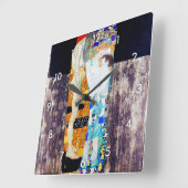 Drei Lebensjahre, Gustav Klimt Quadratische Wanduhr (Winkel)