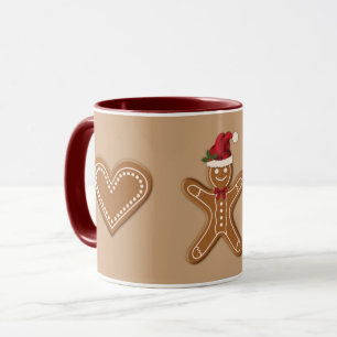 Drei Lebkuchen-Weihnachtsplätzchen-Formen Tasse
