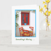 DREI LEERE STÜHLE/ETWAS VERMISSTES KARTE (Gelbe Blume)