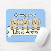 Drei Lhasa Apsos Mousepad (Mit Mouse)