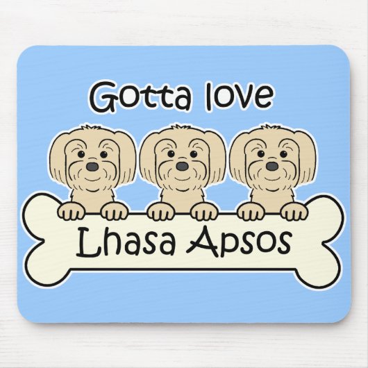 Drei Lhasa Apsos Mousepad (Vorne)