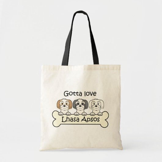 Drei Lhasa Apsos Tragetasche (Vorne)