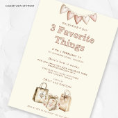 Drei Lieblingslieder Cream Galentines Party Einladung