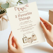 Drei Lieblingslieder Cream Galentines Party Einladung