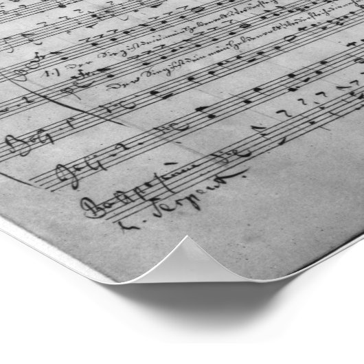 Drei Lieder Poster (Ecke)