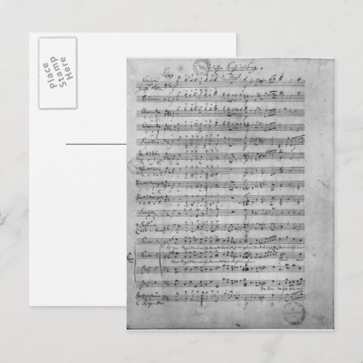 Drei Lieder Postkarte (Vorne/Hinten)