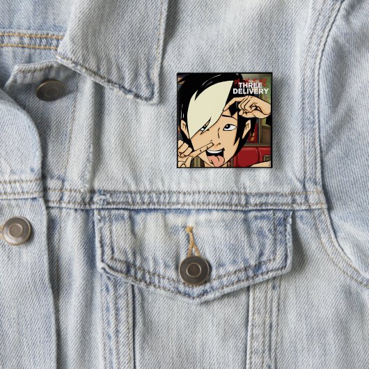 Drei Lieferung Tobey Knopf Button (Beispiel)