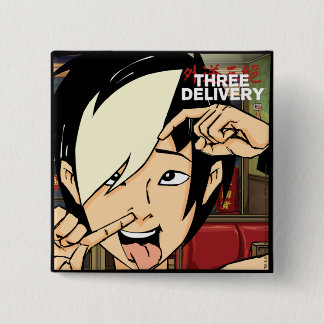 Drei Lieferung Tobey Knopf Button