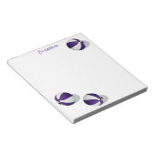 drei lila Basketballkörbe individuelle Name Notizblock (angewinkelt)